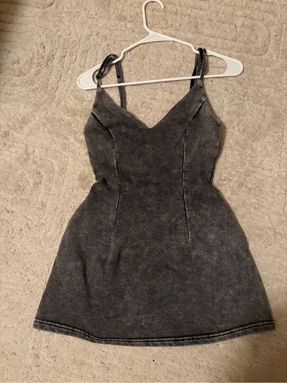 AKIRA Charcoal Gray Fitted Mini Dress with pockets